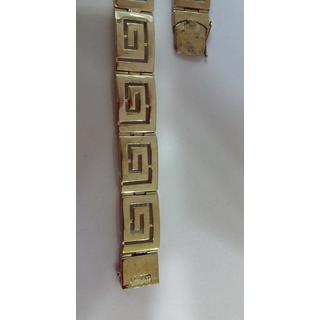 Gold 14k bracelet Greek key ΒΡ 000018  Weight:34.2gr