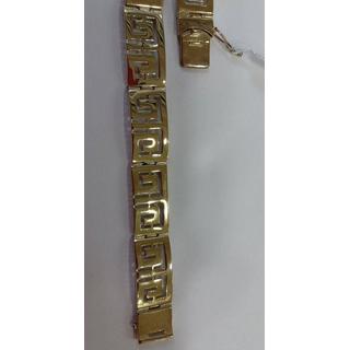 Gold 14k bracelet Greek key ΒΡ 000020  Weight:25.8gr