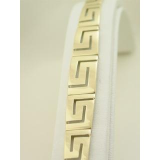Gold 14k bracelet Greek key ΒΡ 000026  Weight:18.7gr