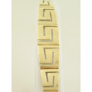 Gold 14k bracelet Greek key ΒΡ 000028  Weight:28.79gr
