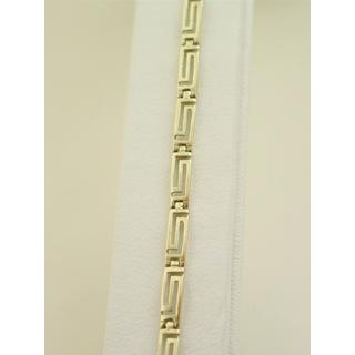 Gold 14k bracelet Greek key ΒΡ 000048  Weight:7.83gr