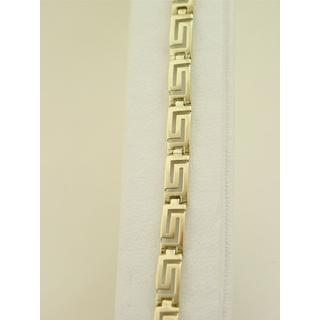 Gold 14k bracelet Greek key ΒΡ 000051  Weight:9.84gr