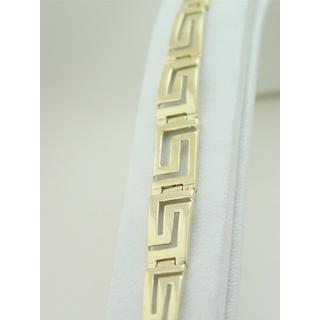 Gold 14k bracelet Greek key ΒΡ 000056  Weight:9.4gr