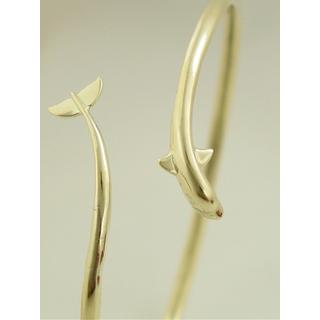 Gold 14k bracelet Dolphin ΒΡ 000371  Weight:7gr
