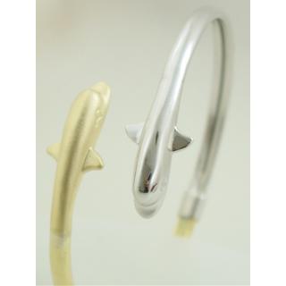 Gold 14k bracelet Dolphin ΒΡ 000385  Weight:14.6gr