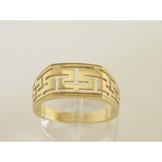 Gold 14k ring Greek key ΔΑ 000106  Weight:4.06gr