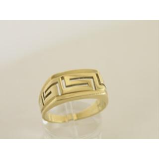 Gold 14k ring Greek key ΔΑ 000107  Weight:5.9gr
