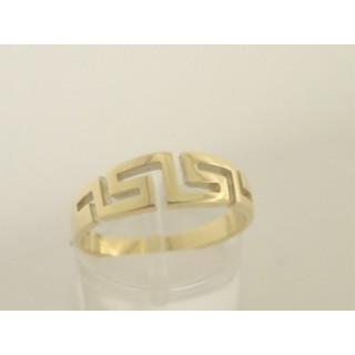Χρυσό δαχτυλίδι Κ14 χωρίς πέτρες Γκρέκα ΔΑ 000122  Βάρος:3.35gr
