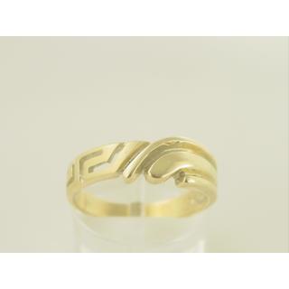 Χρυσό δαχτυλίδι Κ14 χωρίς πέτρες Γκρέκα ΔΑ 000229  Βάρος:3.2gr