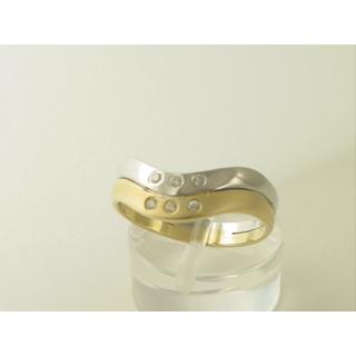Χρυσό δαχτυλίδι Κ14 με πέτρες ζιργκόν Μοντέρνα-Διάφορα ΔΑ 000777  Βάρος:3.3gr
