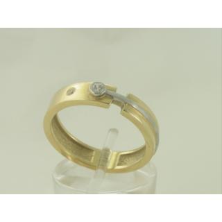 Χρυσό δαχτυλίδι Κ14 με πέτρες ζιργκόν Μοντέρνα-Διάφορα ΔΑ 000942  Βάρος:4.2gr