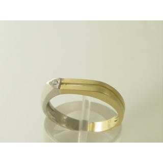 Χρυσό δαχτυλίδι Κ14 με πέτρες ζιργκόν Μοντέρνα-Διάφορα ΔΑ 000943  Βάρος:3gr