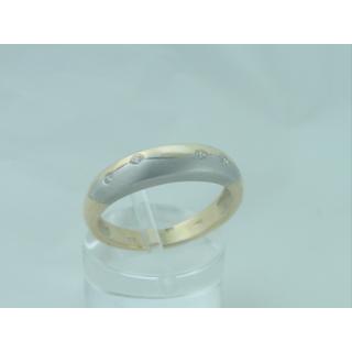 Χρυσό δαχτυλίδι Κ14 με πέτρες ζιργκόν Μοντέρνα-Διάφορα ΔΑ 000948  Βάρος:3.65gr