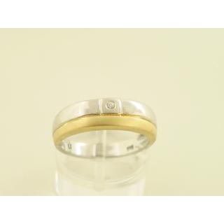 Χρυσό δαχτυλίδι Κ14 με πέτρες ζιργκόν Μοντέρνα-Διάφορα ΔΑ 000950  Βάρος:4.71gr