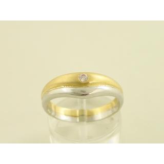 Χρυσό δαχτυλίδι Κ14 με πέτρες ζιργκόν Μοντέρνα-Διάφορα ΔΑ 000952  Βάρος:4.3gr