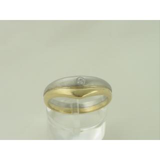 Χρυσό δαχτυλίδι Κ14 με πέτρες ζιργκόν Μοντέρνα-Διάφορα ΔΑ 000953  Βάρος:4.2gr