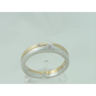 Χρυσό δαχτυλίδι Κ14 με πέτρες ζιργκόν Μοντέρνα-Διάφορα ΔΑ 000955  Βάρος:4.74gr