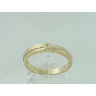 Χρυσό δαχτυλίδι Κ14 με πέτρες ζιργκόν Μοντέρνα-Διάφορα ΔΑ 000957  Βάρος:3.2gr