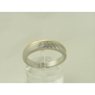 Χρυσό δαχτυλίδι Κ14 με πέτρες ζιργκόν Μοντέρνα-Διάφορα ΔΑ 000961  Βάρος:4.27gr