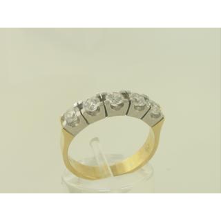 Gold 14k ring with Zircon ΔΑ 000984  Weight:4.81gr