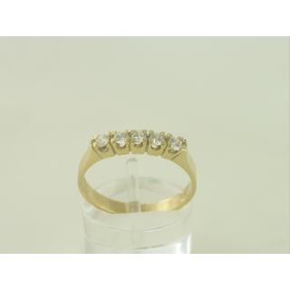 Gold 14k ring with Zircon ΔΑ 000985  Weight:3.06gr