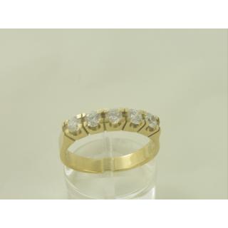 Gold 14k ring with Zircon ΔΑ 000986  Weight:4.23gr