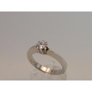 Gold 14k ring Solitaire with Zircon ΔΑ 000996  Weight:5.16gr