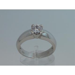 Gold 14k ring Solitaire with Zircon ΔΑ 000997  Weight:5.39gr