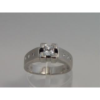 Gold 14k ring Solitaire with Zircon ΔΑ 001000  Weight:6.49gr