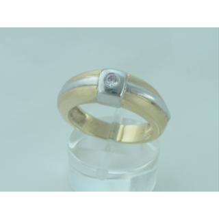 Χρυσό δαχτυλίδι Κ14 με πέτρες ζιργκόν Μοντέρνα-Διάφορα ΔΑ 001016  Βάρος:7.47gr