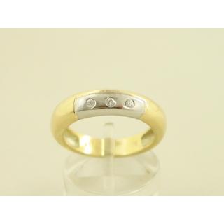 Χρυσό δαχτυλίδι Κ14 με πέτρες ζιργκόν Μοντέρνα-Διάφορα ΔΑ 001019  Βάρος:5.5gr