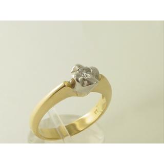 Χρυσό δαχτυλίδι Κ14 με πέτρες ζιργκόν Μονόπετρα-Κοσμήματα Γάμου ΔΑ 001024  Βάρος:4.83gr