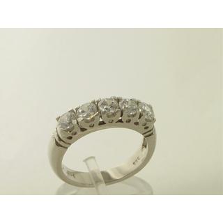 Gold 14k ring with Zircon ΔΑ 001066  Weight:5.44gr