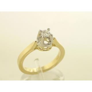 Χρυσό δαχτυλίδι Κ14 με πέτρες ζιργκόν Μονόπετρα-Κοσμήματα Γάμου ΔΑ 001279  Βάρος:4.7gr