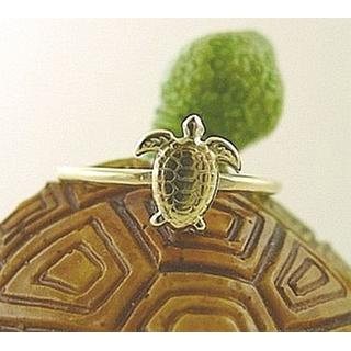 Gold 14k ring Turtle ΔΑ 001408  Weight:1.27gr