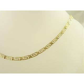 Gold 14k necklace Greek key ΚΟ 000019  Weight:19.5gr