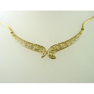 Gold 14k necklace Greek key ΚΟ 000035  Weight:6.85gr