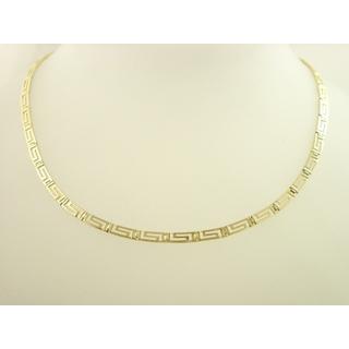 Gold 14k necklace Greek key ΚΟ 000075  Weight:17.05gr