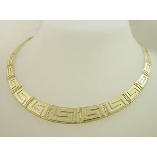 Gold 14k necklace Greek key ΚΟ 000081  Weight:44.4gr
