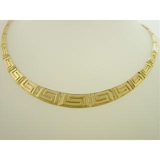 Gold 14k necklace Greek key ΚΟ 000082  Weight:34.03gr