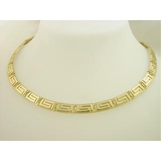 Gold 14k necklace Greek key ΚΟ 000083  Weight:44.7gr
