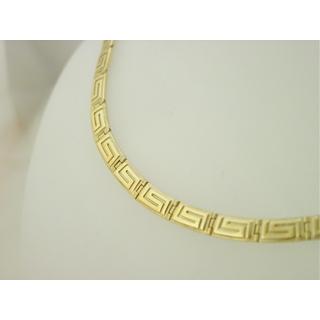 Gold 14k necklace Greek key ΚΟ 000084  Weight:33gr