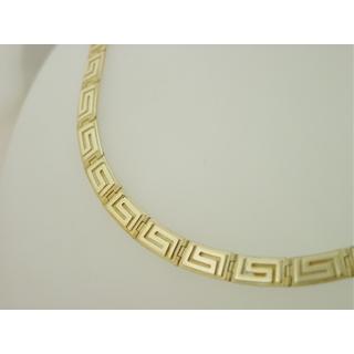 Gold 14k necklace Greek key ΚΟ 000085  Weight:39.5gr