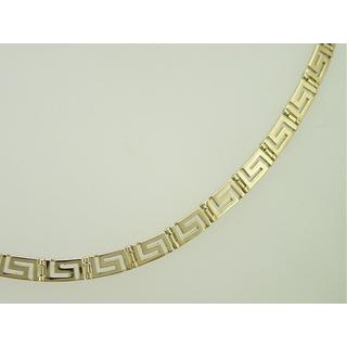 Gold 14k necklace Greek key ΚΟ 000090  Weight:31.2gr
