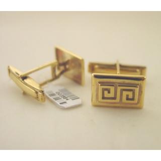 Gold 14k cufflinks Greek key ΜΑ 000004  Weight:7.3gr