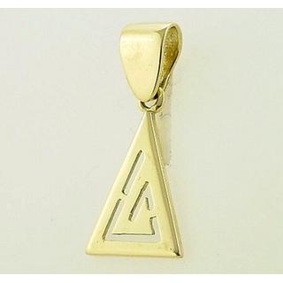 Gold 14k pendants Greek key ΜΕ 000093  Weight:0.9gr