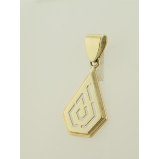 Gold 14k pendants Greek key ΜΕ 000094  Weight:1.4gr
