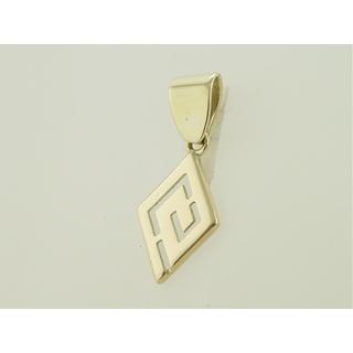 Gold 14k pendants greek key ΜΕ 000095  Weight:0.84gr