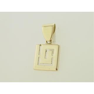 Gold 14k pendants Greek key ΜΕ 000099  Weight:1.04gr