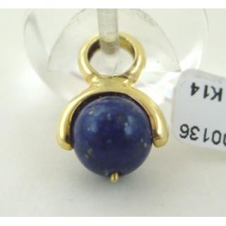 Gold 14k pendants with semi precious stones ΜΕ 000136  Weight:1.91gr